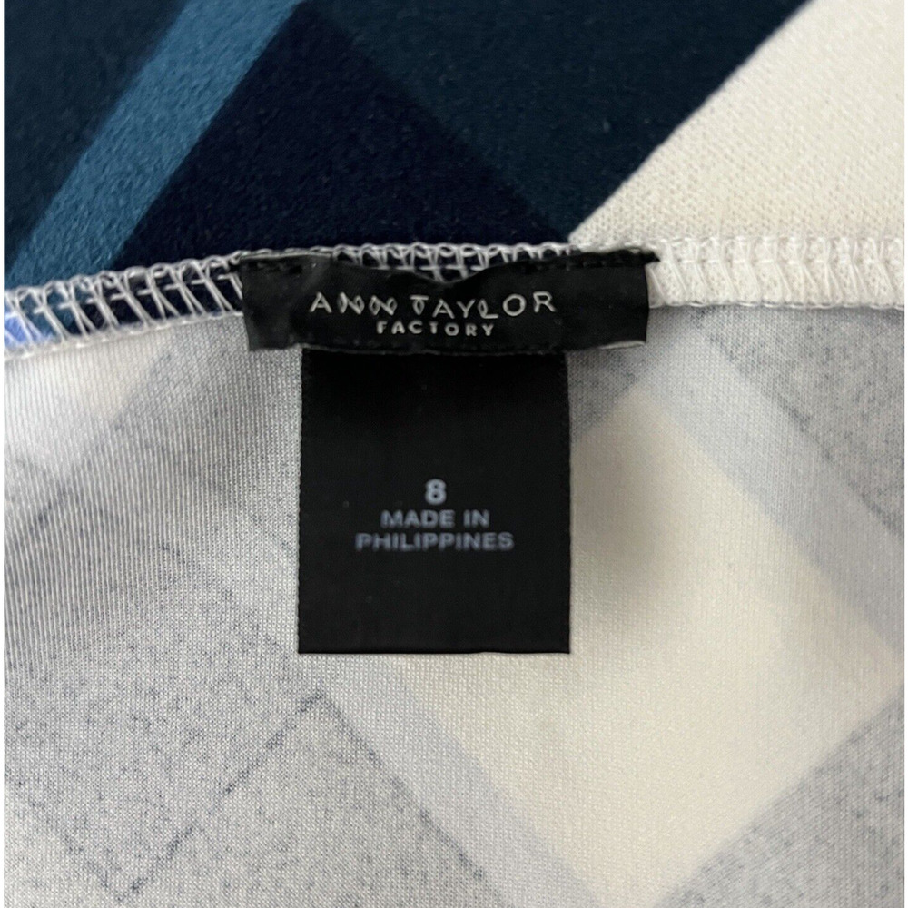 Ann Taylor Skirt Womens 8 Black White Plaid Pencil Skirt Straight Preppy Career - Picture 6 of 7